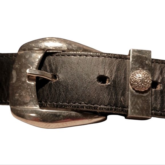 Versace Classic V2 Vera Pelle black belt Silver hardware Size 48 Made in Italy - Picture 11 of 12